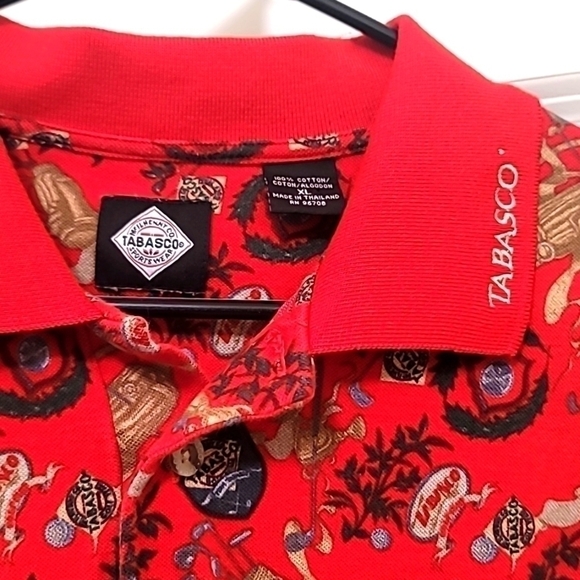 TABASCO BRAND MEN'S SHORT SLEEVE GOLF POLO SHIRT LOUISIANA HOT SAUCE SZ … - Picture 7 of 7